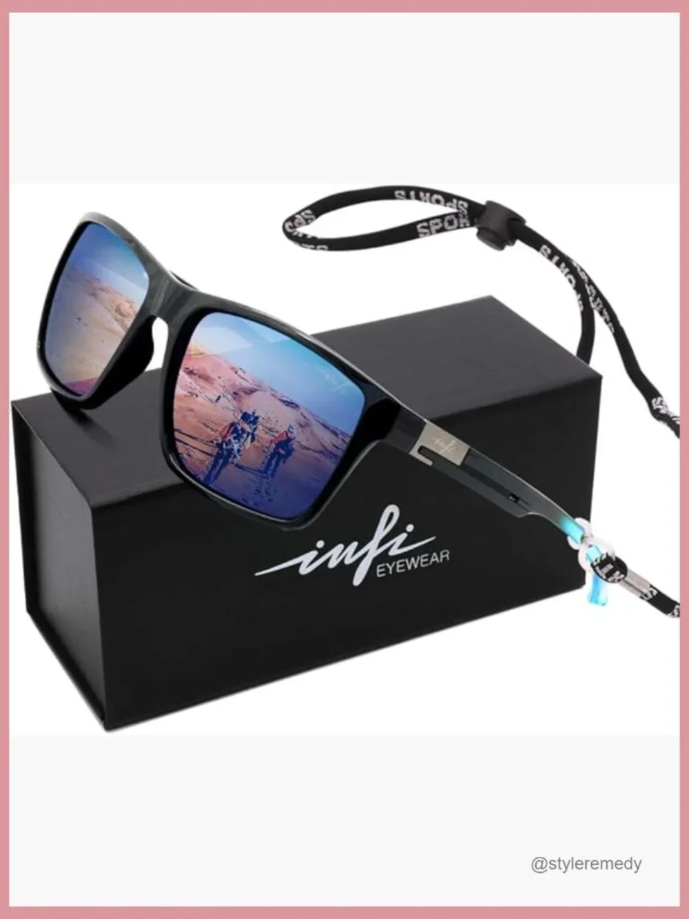 Polarized Sunglasses for Men Driving Running Golf Sports UV Protection Square